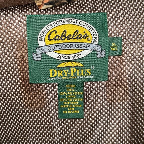 Cabelas Jacket Men's XL Tall Advantage Wetlands Camo Dry-Plus Outdoor Hunting - Picture 5 of 10